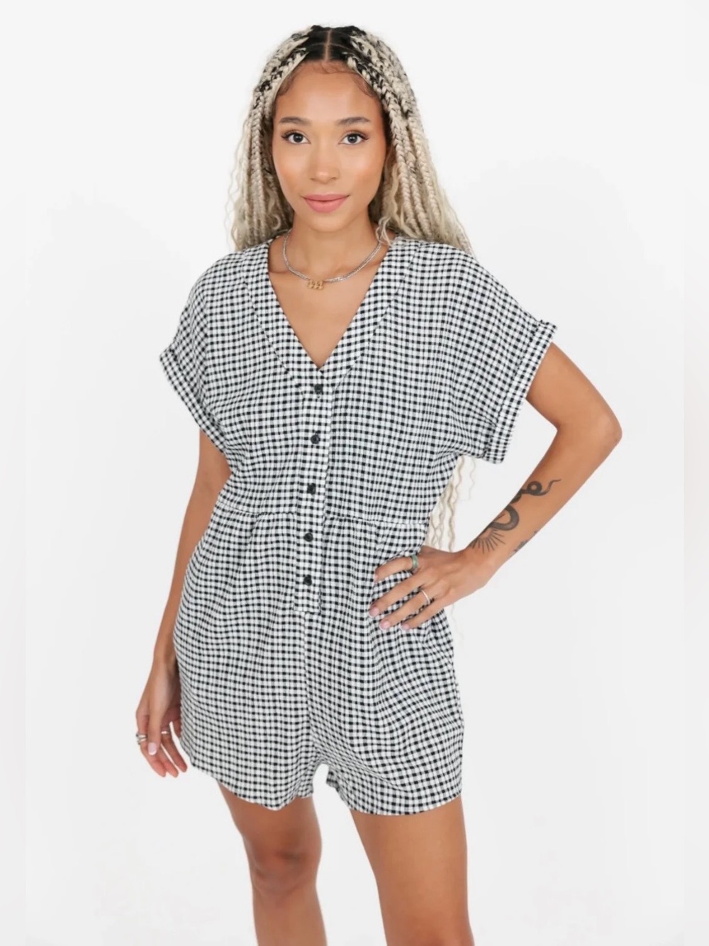 Smash + Tess Valentina Shorty Romper Size Small